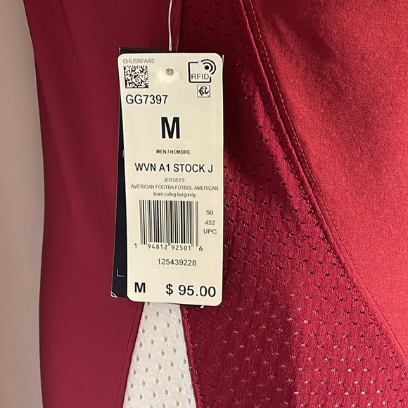 adidas Football Practice Jersey in Team College Burgundy size Medium‎ NWT - Picture 4 of 9